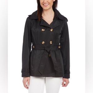 Madden‎ Girl Black Double-Breasted Trench Coat